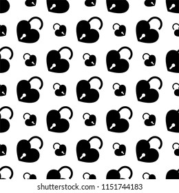 Lock Icon Seamless Pattern Vector Art Illustration