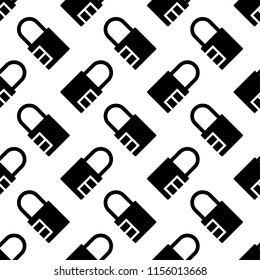 Lock Icon Seamless Pattern Vector Art Illustration
