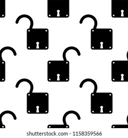 Lock Icon Seamless Pattern Vector Art Illustration