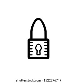 Lock icon. Secret element symbol