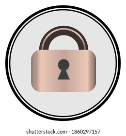 Icono de bloqueo.  Secreto.  Protección.  Control de seguridad.  Ilustración del vector