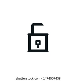 Lock icon. Secure isolated button