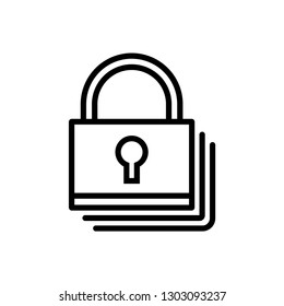 Lock icon. Secure sign