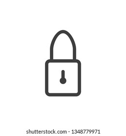 Lock icon. Secure sign