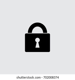Lock icon, secure vector illustration