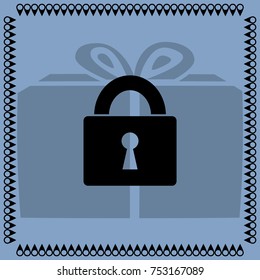 Lock icon, secure vector illustration
