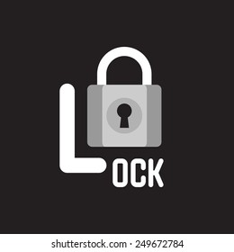 Lock icon. Security concept 