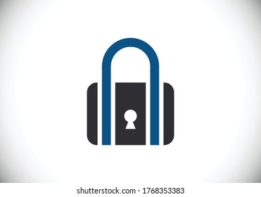 Lock icon. Security logo for mobile and web. Lock logo sign symbol vector illustration