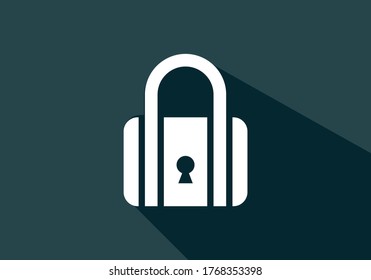 Lock icon. Security logo for mobile and web. Lock logo sign symbol vector illustration