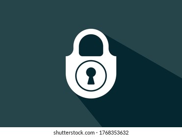 Lock icon. Security logo for mobile and web. Lock logo sign symbol vector illustration