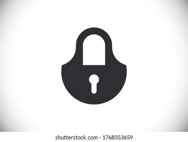 Lock icon. Security logo for mobile and web. Lock logo sign symbol vector illustration
