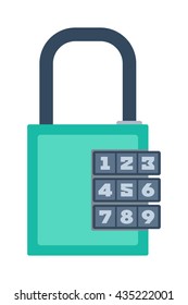 Lock icon and security padlock protection lock