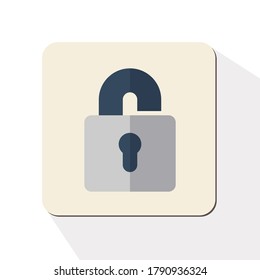 
lock icon or security padlock. safety sign illustration.