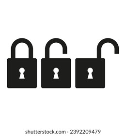 Lock icon. Security padlock. Vector illustration. EPS 10.