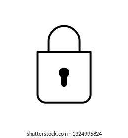 Lock icon, security symbol