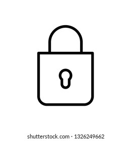 Lock icon, security symbol