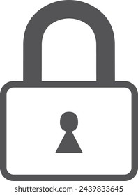 Lock icon. Security symbol. Privacy black sign