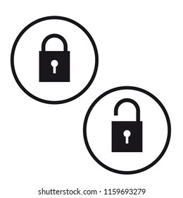 Lock icon security symbol vector