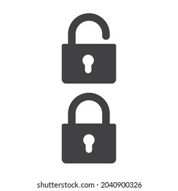 Lock icon, security symbol for web site design, logo, app.