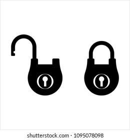 Lock Icon, Security Lock Vector Art Illustration