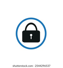  lock icon, security, web button, security, flat vector illustration. on a transparent background