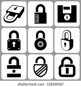 lock icon set