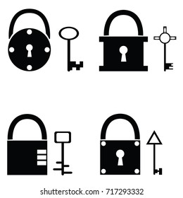 lock icon set