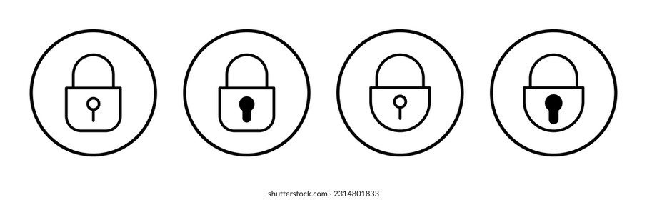 Icono de bloqueo de la ilustración. Signo y símbolo de bloqueo. Icono de cifrado. Símbolo de seguridad