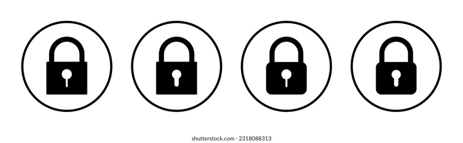 Icono de bloqueo de la ilustración. Signo y símbolo de bloqueo. Icono de cifrado. Símbolo de seguridad