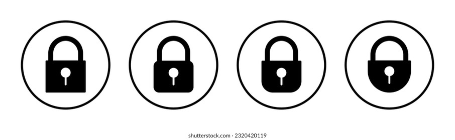 Icono de bloqueo de la ilustración. Signo y símbolo de bloqueo. Icono de cifrado. Símbolo de seguridad