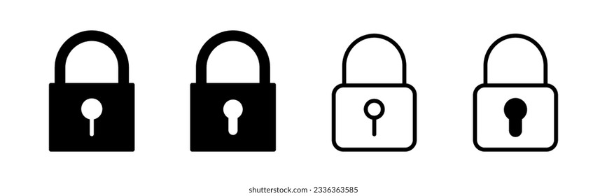 Icono de bloqueo de la ilustración. Signo y símbolo de bloqueo. Icono de cifrado. Símbolo de seguridad