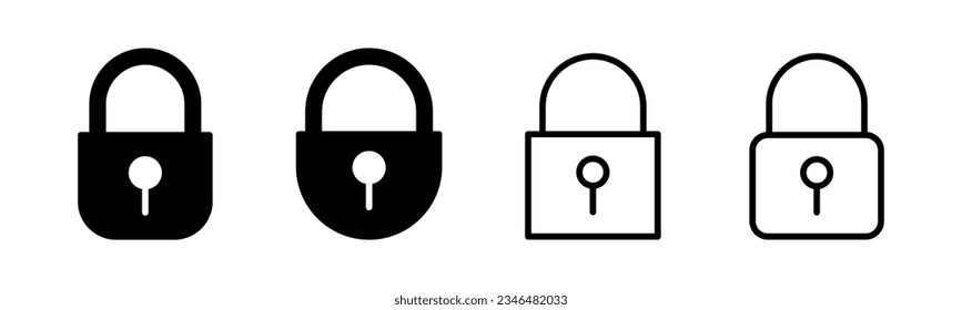 Icono de bloqueo de la ilustración. Signo y símbolo de bloqueo. Icono de cifrado. Símbolo de seguridad