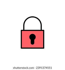 Lock icon set illustration. Padlock sign and symbol. Encryption icon. Security symbol