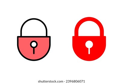 Lock icon set illustration. Padlock sign and symbol. Encryption icon. Security symbol