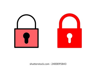 Lock icon set illustration. Padlock sign and symbol. Encryption icon. Security symbol