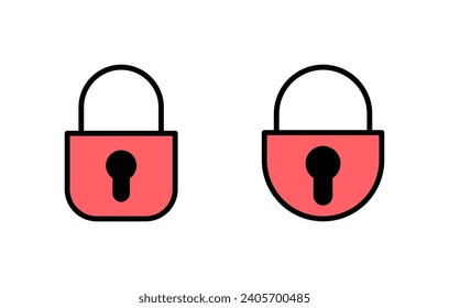 Icono de bloqueo de la ilustración. Signo y símbolo de bloqueo. Icono de cifrado. Símbolo de seguridad
