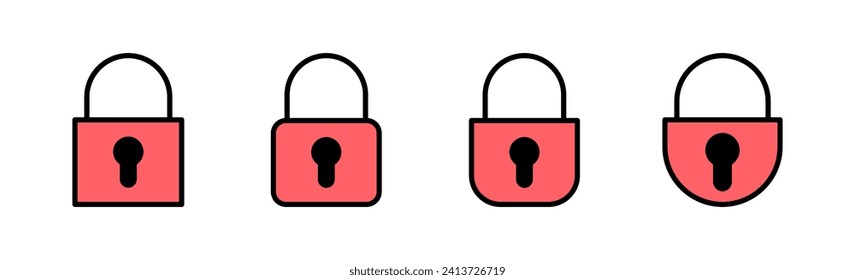Icono de bloqueo de la ilustración. Signo y símbolo de bloqueo. Icono de cifrado. Símbolo de seguridad