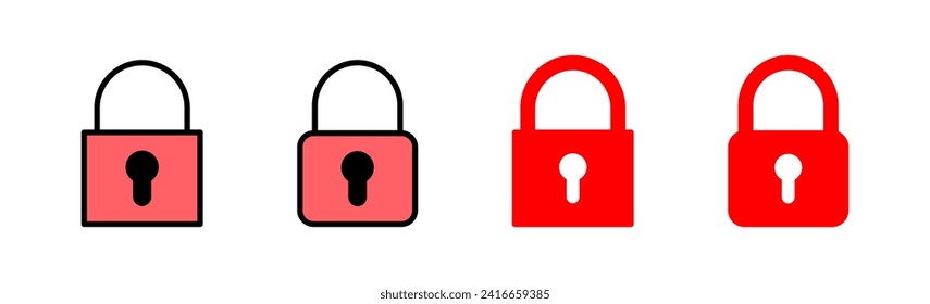 Icono de bloqueo de la ilustración. Signo y símbolo de bloqueo. Icono de cifrado. Símbolo de seguridad
