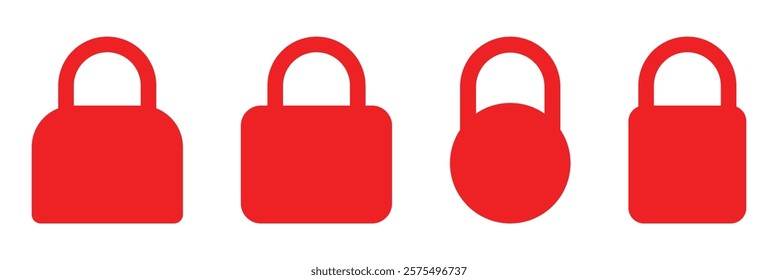 Lock icon set. Padlock open and closed. Locked and unlocked icon. Security symbol. Eps 10.