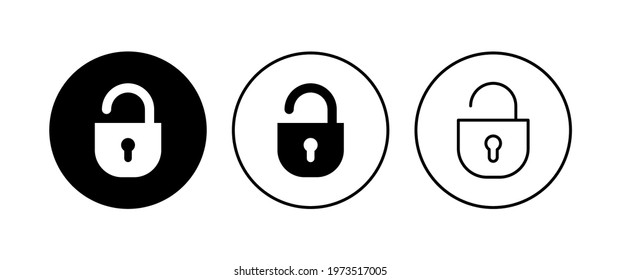Lock icon set. Padlock icon vector. Encryption icon. Security symbol