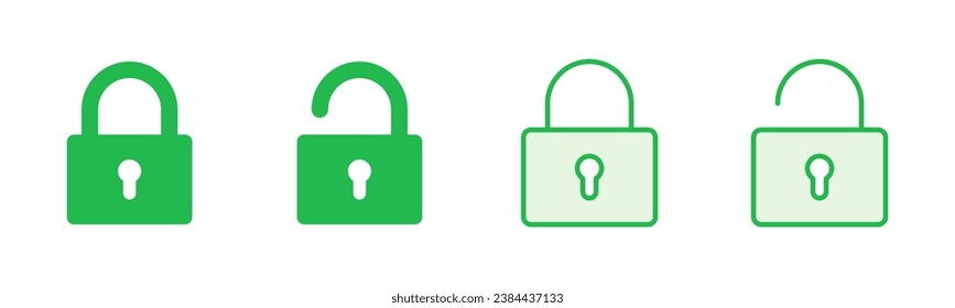 Lock icon set. Padlock icon vector. Encryption icon. Security symbol