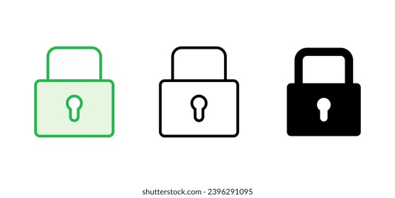 Lock icon set. Padlock icon vector. Encryption icon. Security symbol