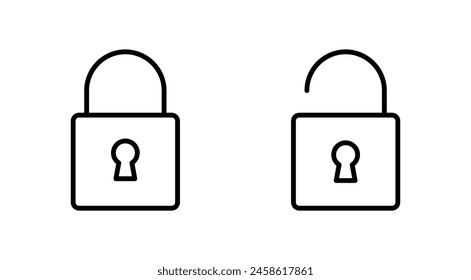 Lock icon set. Padlock icon vector. Encryption icon. Security symbol