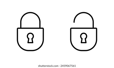 Lock icon set. Padlock icon vector. Encryption icon. Security symbol