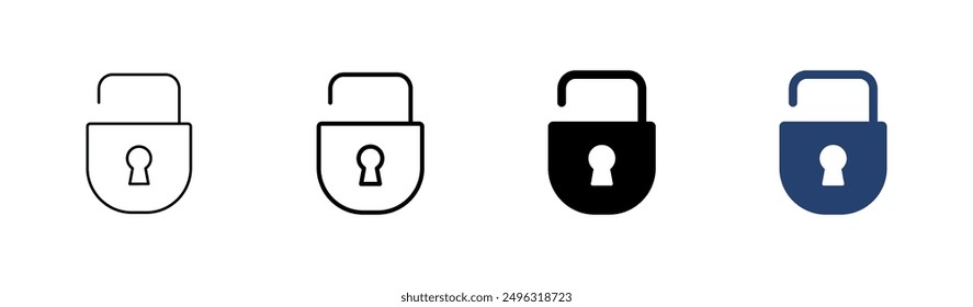 Lock icon set. Padlock icon vector. Encryption icon. Security symbol