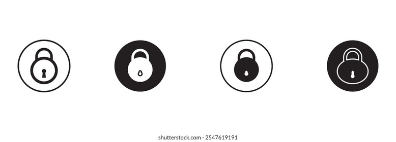 Lock icon set. Padlock icon vector. Encryption icon. Security symbol