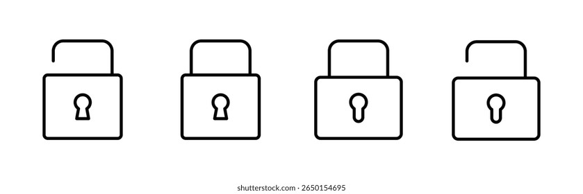 Lock icon set. Padlock icon vector. Encryption icon. Security symbol