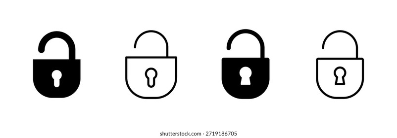 Conjunto de iconos de bloqueo. Icono de candado Vector. Icono de cifrado. Símbolo de seguridad