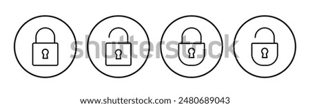 Lock icon set. Padlock icon vector. Encryption icon. Security symbol