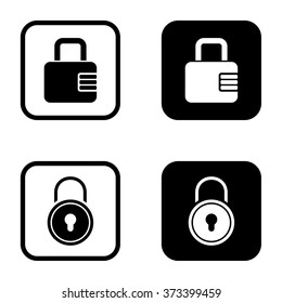 Lock Icon set . Vector illustration